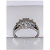 Image 1 : Ladies 14K White Gold Triple Diamond Anniversary Ring .75 Carat Round Cut Diamonds with APPRAISAL CE