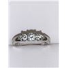 Image 2 : Ladies 14K White Gold Triple Diamond Anniversary Ring .75 Carat Round Cut Diamonds with APPRAISAL CE
