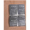 Image 1 : LOT OF 4 - Valcambri Suisse 1 gram .999 Fine Silver Wafer Bars bullion