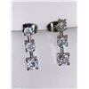 Image 2 : Ladies Dangle Solitaire waterfall earring set