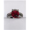 Image 2 : Ladies Silver .925 Ruby Style 1.0 Carat Princess Cut Solitaire Ring