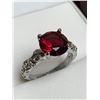 Image 3 : Ladies Silver .925 Ruby Style 1.0 Carat Princess Cut Solitaire Ring