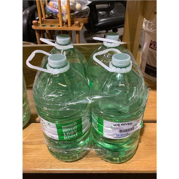 4 X 4L Ice River Green Bottle Distilled Water