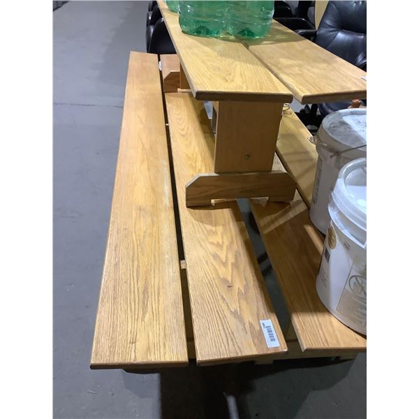 8' Long Solid OAK Wooden Bench