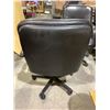 Image 2 : Black Leather Office Chair on Wheels