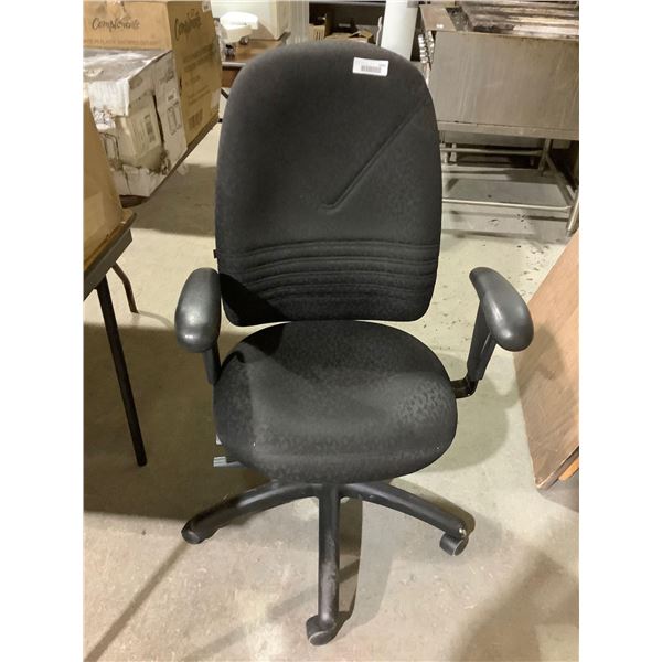 Upholstered High Back Fully Adjustable Office Chair on Casters