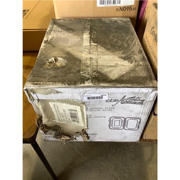 125 Compostable Clamshell Food Take Out Containers 9x6x3