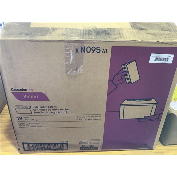 Cascades Select Full Fold Napkins 12"x12" - 18X334 count