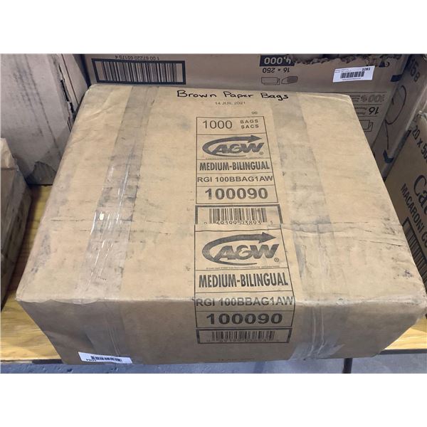 Medium A&W Brown Paper Bags 1000
