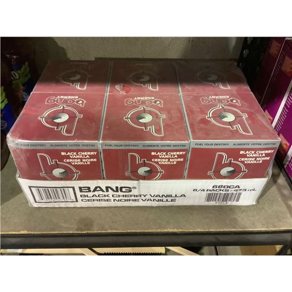 6/4packs Bang Black Cherry Vanilla Energy Drink