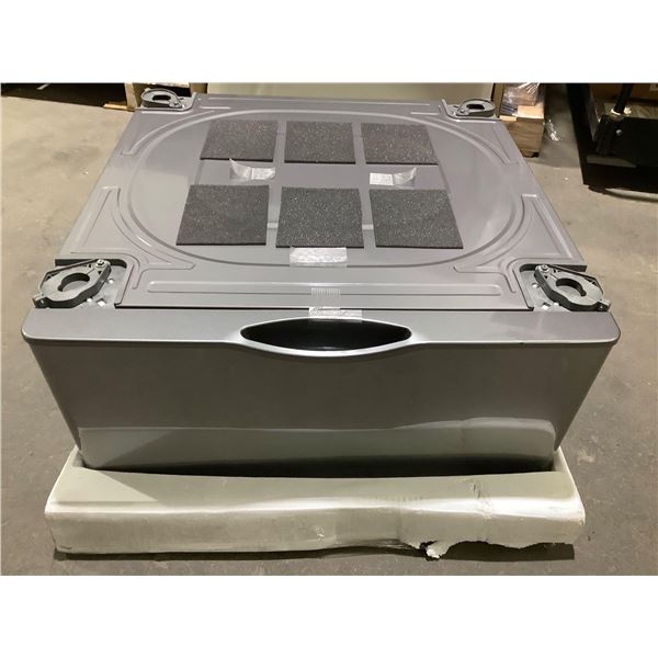 NEW Samsung Laundry Machine Pedestal with Drawer - Silver