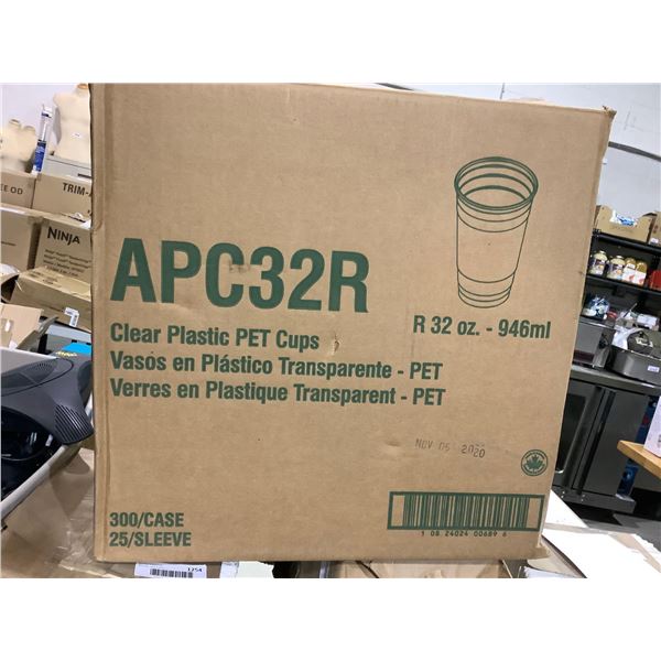 300, 32oz  Clear Plastic Cups
