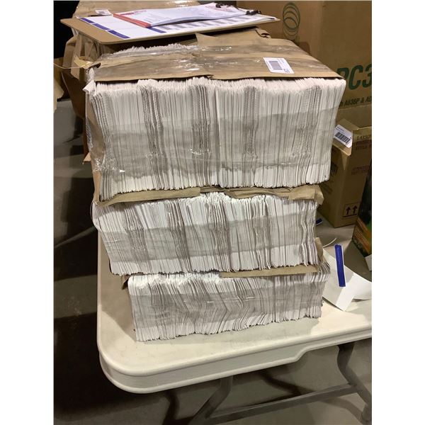 3x500 #3 White Paper Grocery Bag