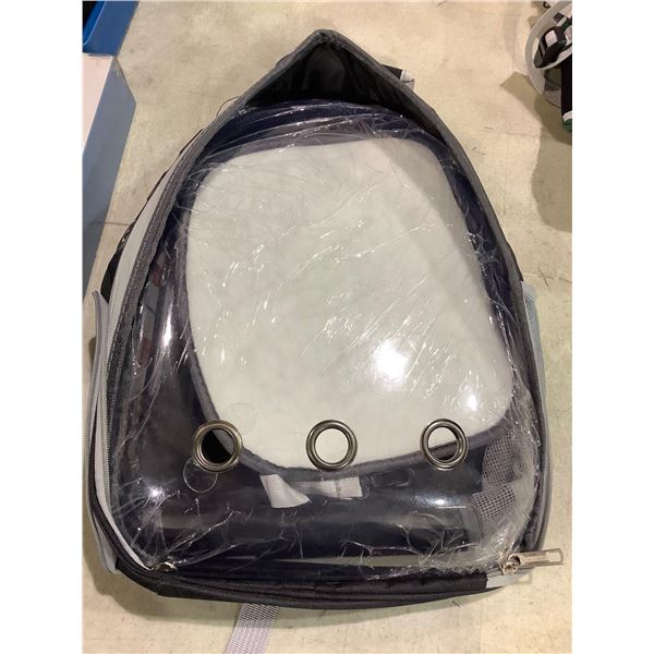 Full Window Front Small Pet Backpack Carrier - Black