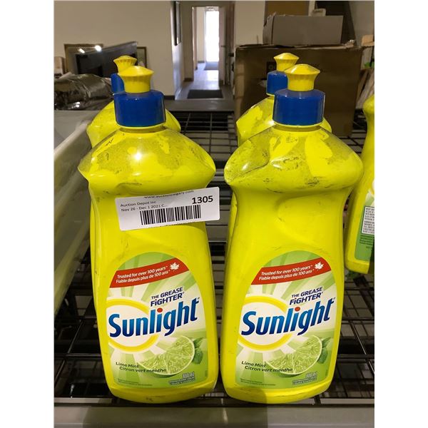 4x800ml Sunlight Lime Mint Dish Detergent