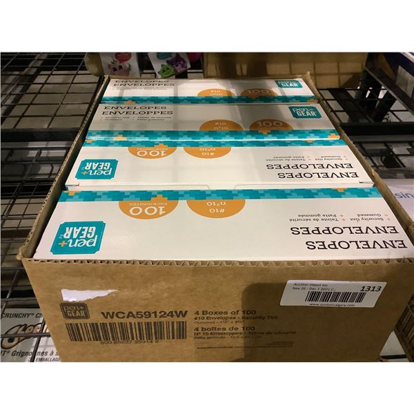4x100 pack Security Lined #10 Envelopes