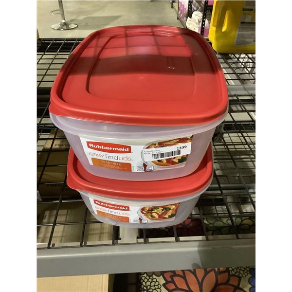 Rubbermaid Easy Find Lids 2.5Gal Food Storage Container x2