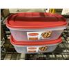 Image 2 : Rubbermaid Easy Find Lids 2.5Gal Food Storage Container x2