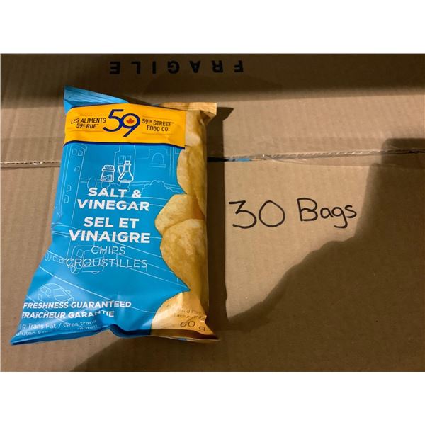 30x60g, 59 Street Salt & Vinegar Gluten Free Potato Chips