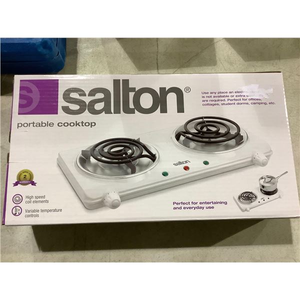 Salton 2 burner portable cooktop
