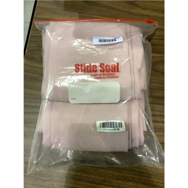 Set of 2 Long Panel Grommet Curtains - Pink