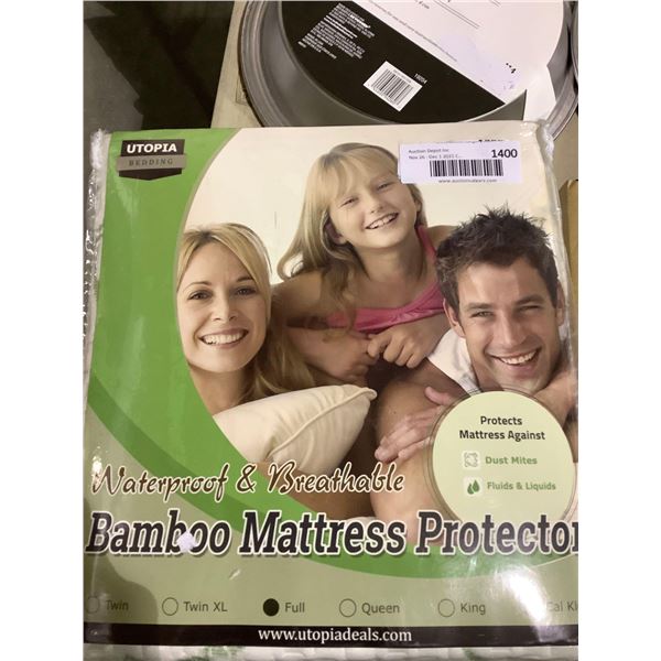 Bamboo Mattress Protector Full Size