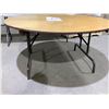 Image 3 : Folding banquet Table Round 6 ft diameter heavy duty wood-asst colors