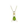 Image 1 : Genuine 1.50 ctw Peridot Necklace 14KT Yellow Gold - REF-35R4P