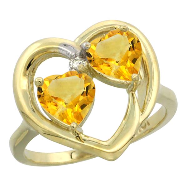 2.60 CTW Citrine Ring 14K Yellow Gold - REF-33M9K