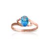 Image 1 : Genuine 0.95 ctw Blue Topaz Ring 14KT Rose Gold - REF-20F5Z