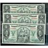 Image 1 : Lot of three sequential notes.  Banque Canadienne Natio