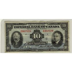 Imperial Bank of Canada, 1934 $10, CH-375-22-06. A nice