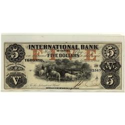 International Bank 1858 $5 CH-380-10-16  EF