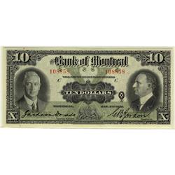 The Bank of Montreal 1931 $10 #108858 CH-505-58-04  Cho