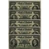 Image 1 : Lot of 5 consecutive numbered notes Bank of Montreal 19