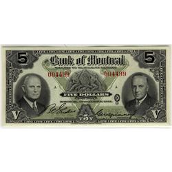 The Bank of Montreal 1942 $5 #004499 CH-505-64-02  Choi