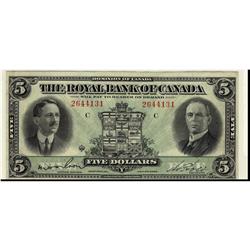 The Royal bank of Canada  1927 $5  No.2644131  EF