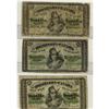 Image 1 : Lot of three 1870 25 cents  DC-1a, G-6, DC-1b VG-F, DC-