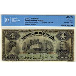 DC-17a 1902 $4 CCCS VG10 (tape residue)