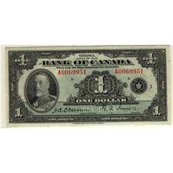 BC-1 1935  $1 Ltr A #0069951  UNC