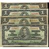 Image 1 : BC-21c and BC-21d, 1937 $1.  Lot of 4 notes two of each