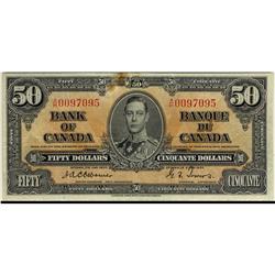 BC-26a 1937 $50 Osborne #0097095 VF tear.  A nice looki