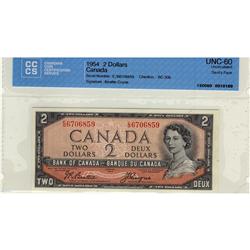 BC-30a 1954 $2 DF #EB6709859 CCCS UNC-60. Bright with f