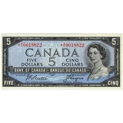 BC-39aA, 1954 $5 *AC, Original UNC.  A super example wi