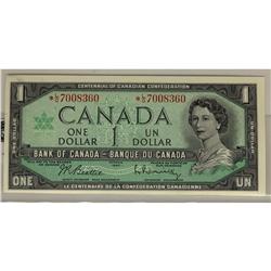 BC-45bA, 1967 $1 *LO #7008360 UNC, super full coloured