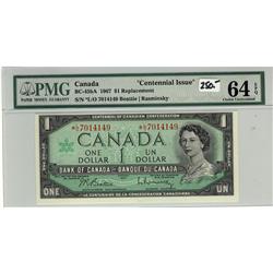 BC-45bA 1967 $1 PMG CH UNC64 EPQ. #*LO7014149.