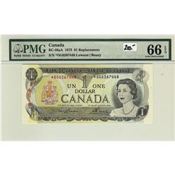 BC-46aA 1973 $1 PMG Gem UNC66 EPQ. #*OG6267448.