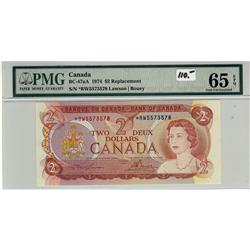 BC-47aA 1974 $2 PMG Gem UNC65 EPQ. #*RW5573578.