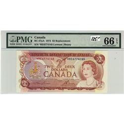 BC-47aA 1974 $2 PMG Gem UNC66 EPQ. #*RE6774145.