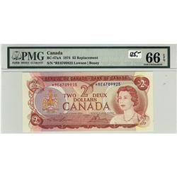 BC-47aA 1974 $2 PMG Gem UNC66 EPQ. #*RE6709925.